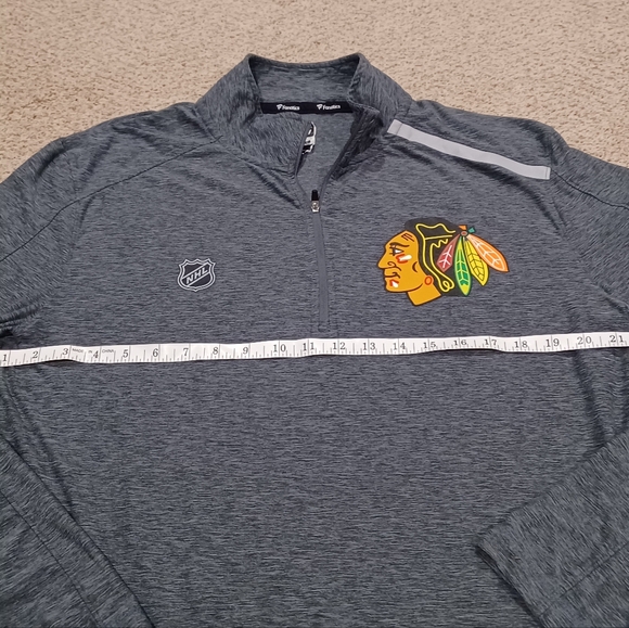 Men's Chicago Blackhawks 1/4 zip lightweight pullover Size L - Picture 3 of 9